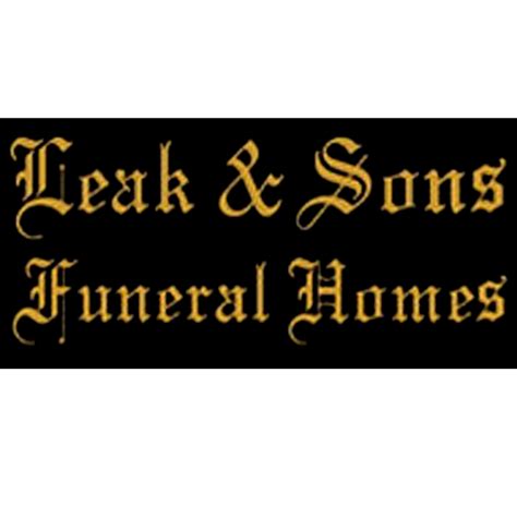 leaks funeral home|Leak & Sons Funeral Chapels